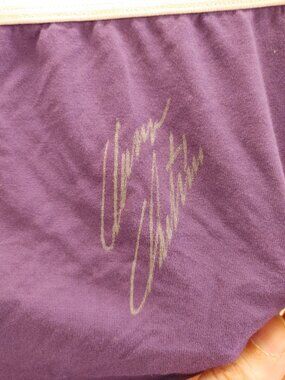 COLLECTIBLE Andrew Christian Autographed Almost Naked Purple Briefs NWT - Large